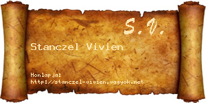 Stanczel Vivien névjegykártya